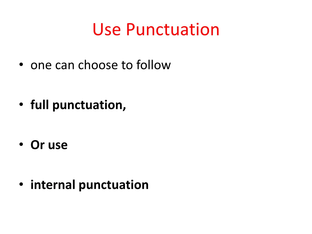 use punctuation