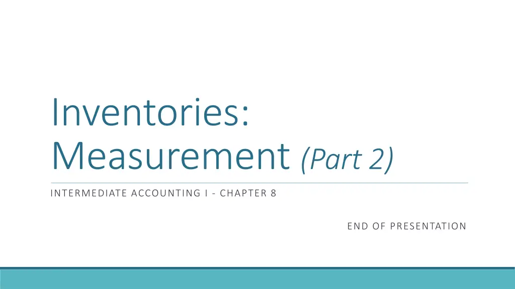 inventories measurement part 2 1