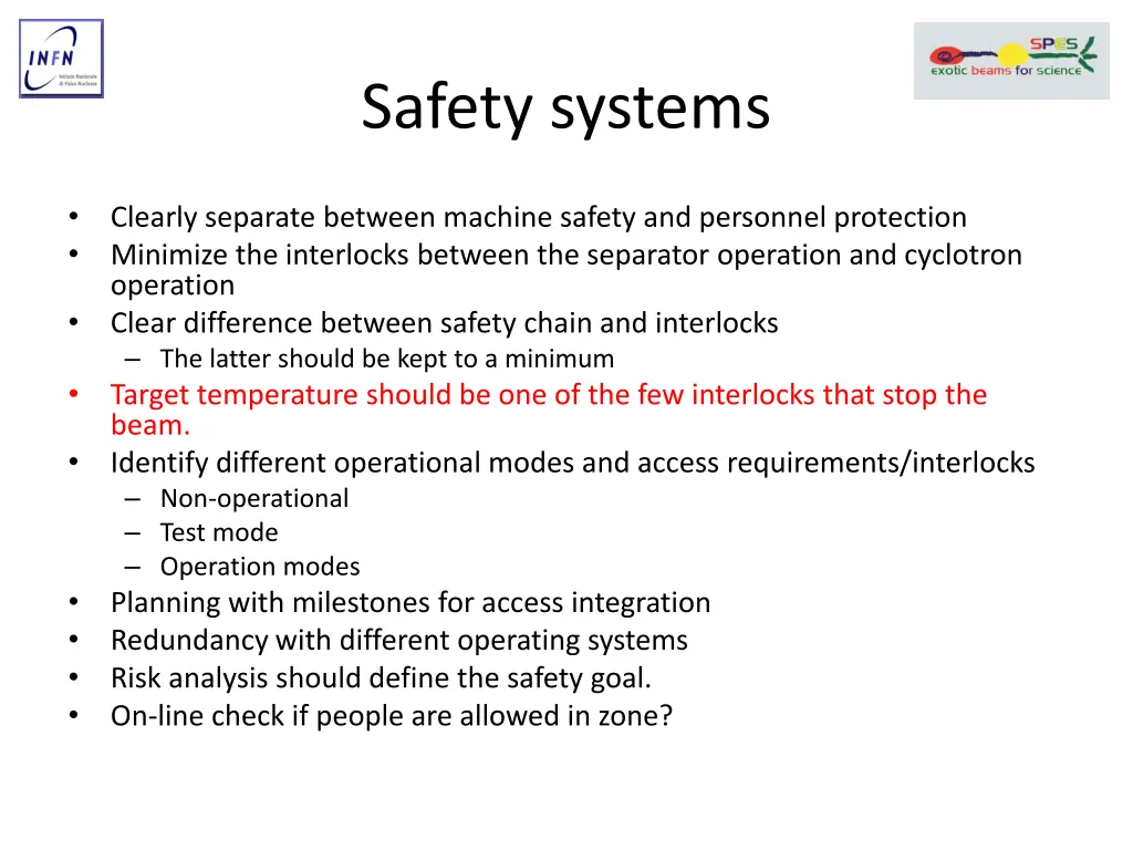 safety systems