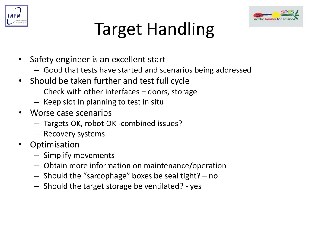 target handling