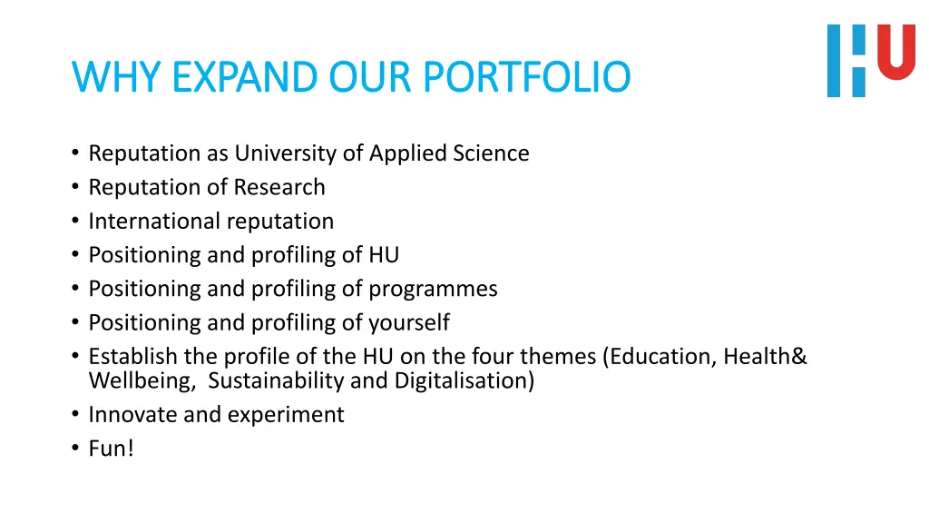 why expand our portfolio why expand our portfolio