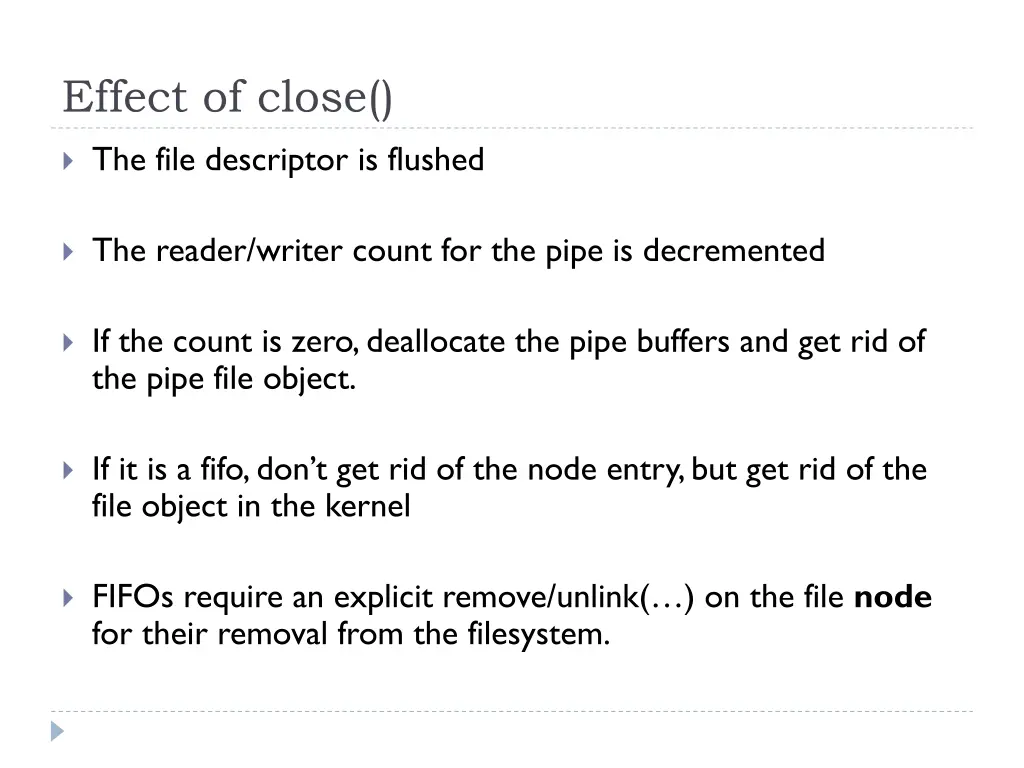 effect of close