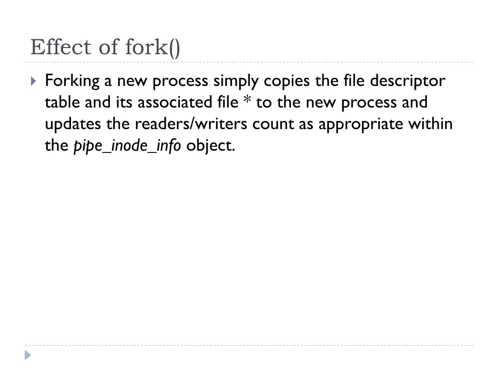 effect of fork