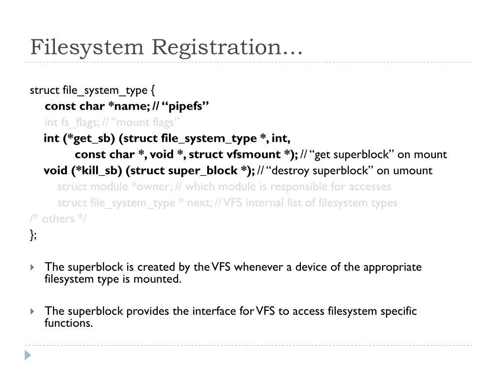 filesystem registration 1