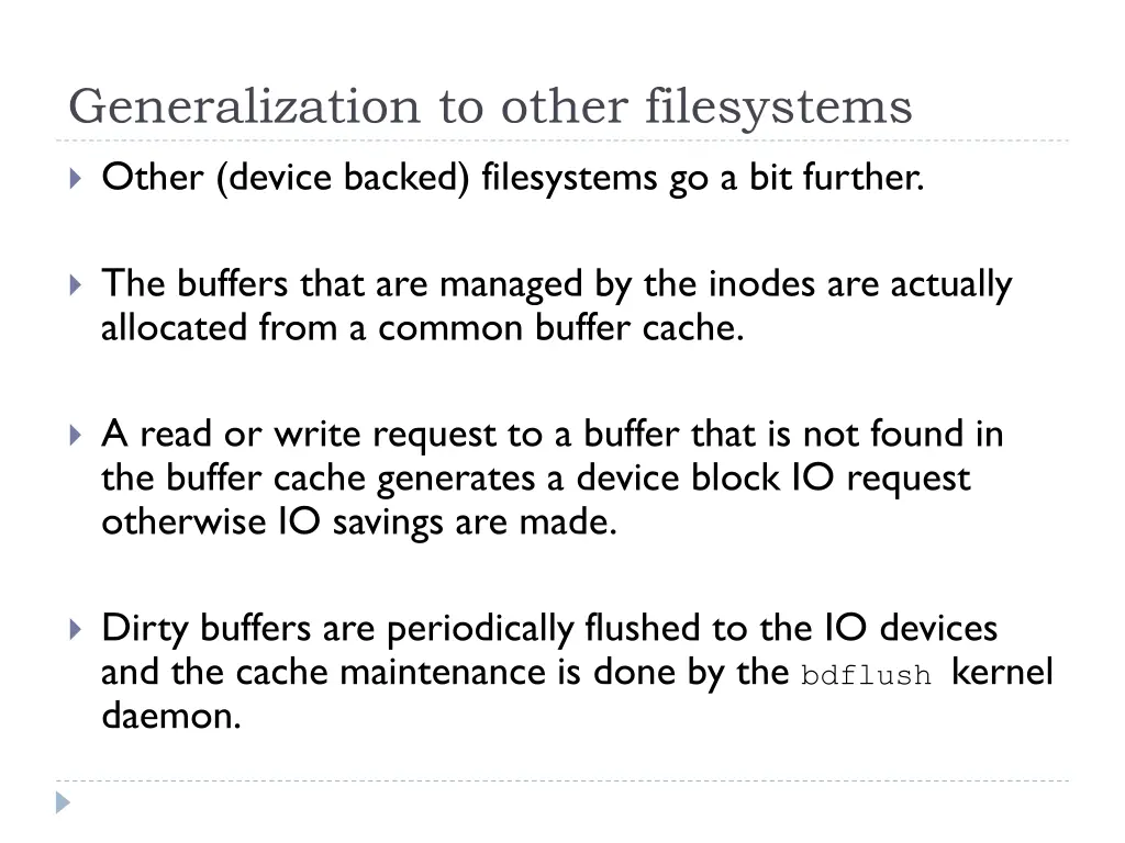 generalization to other filesystems