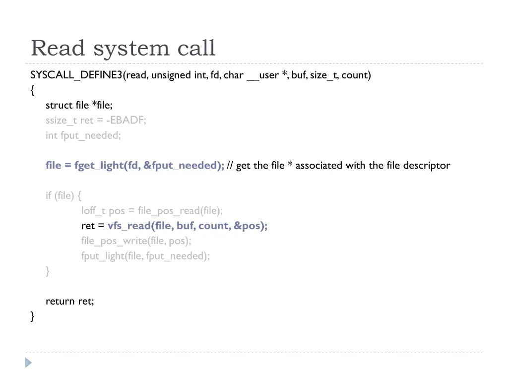 read system call