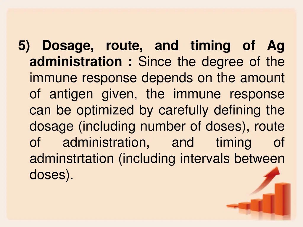 5 dosage route and timing of ag administration