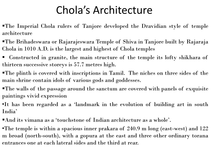 chola s architecture