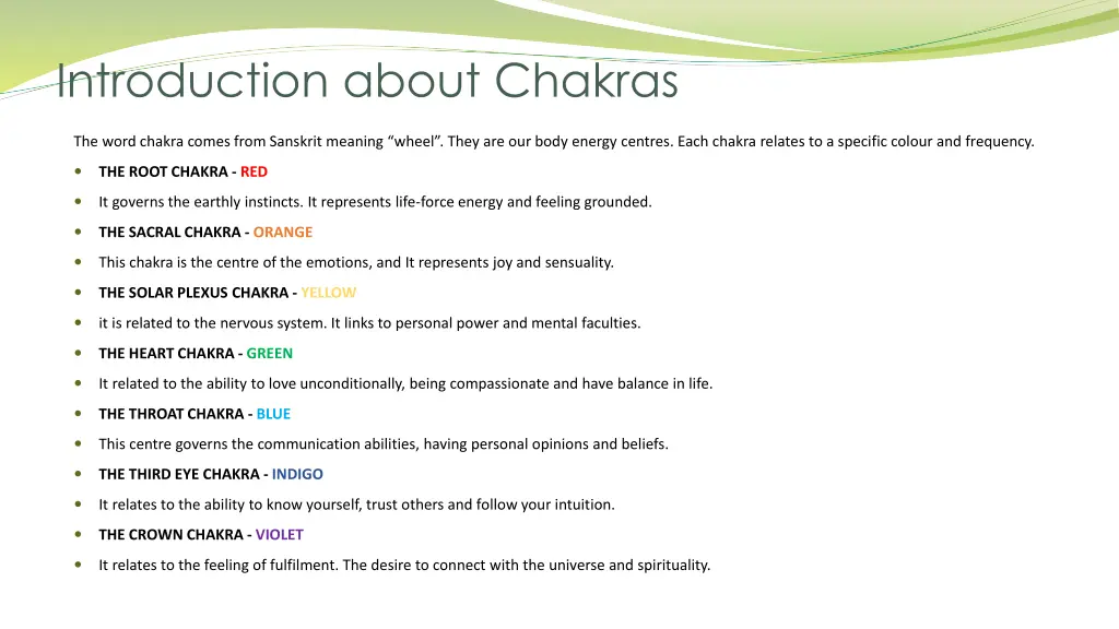 introduction about chakras