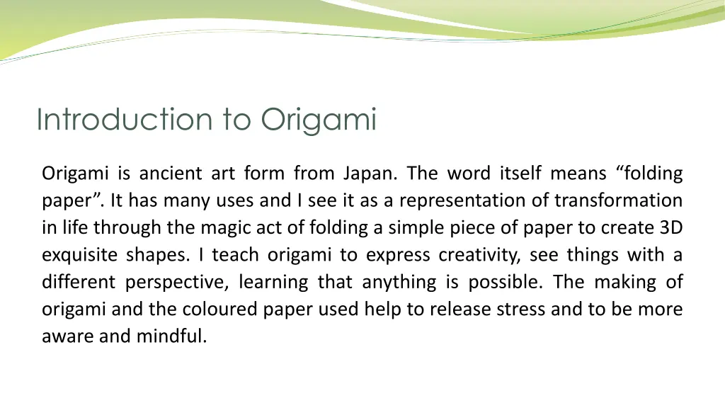 introduction to origami