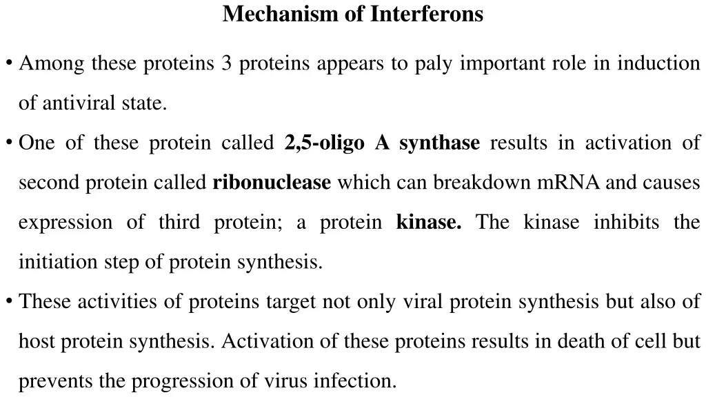 mechanism of interferons 1