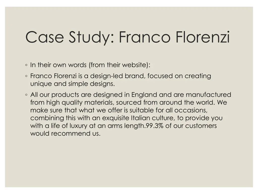 case study franco florenzi 1