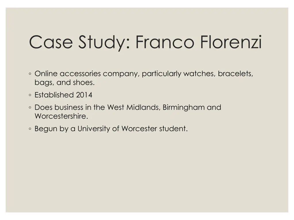 case study franco florenzi
