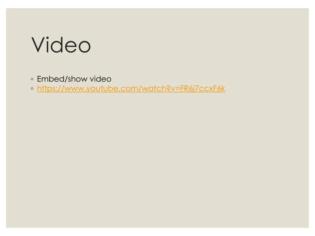 video