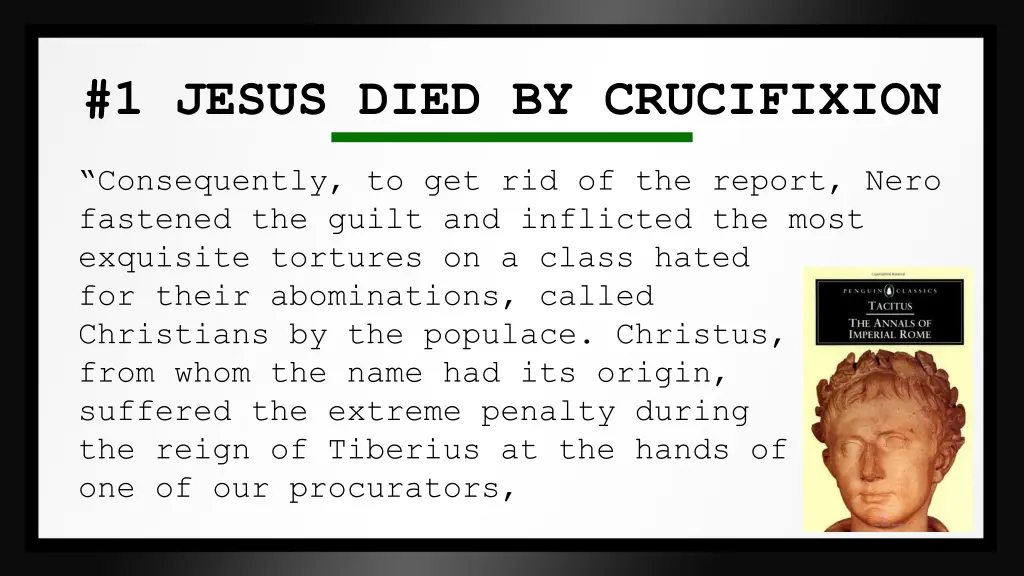 1 jesus died by crucifixion 1