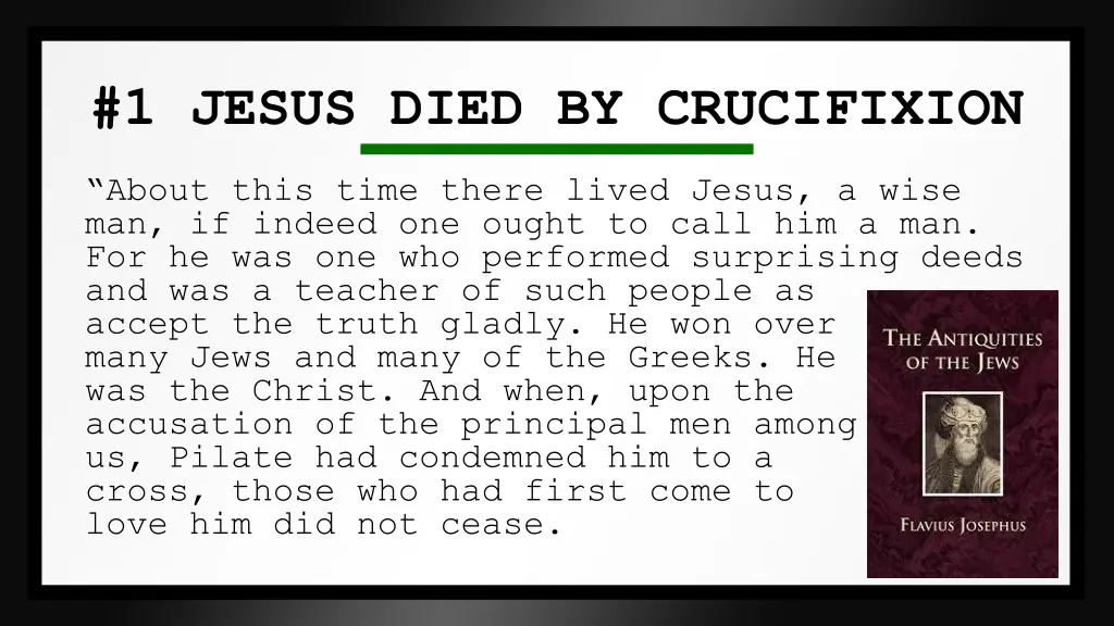 1 jesus died by crucifixion 3