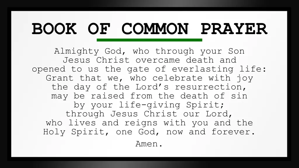 book of common prayer