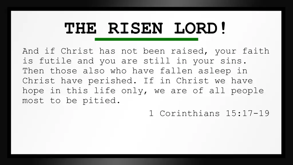 the risen lord