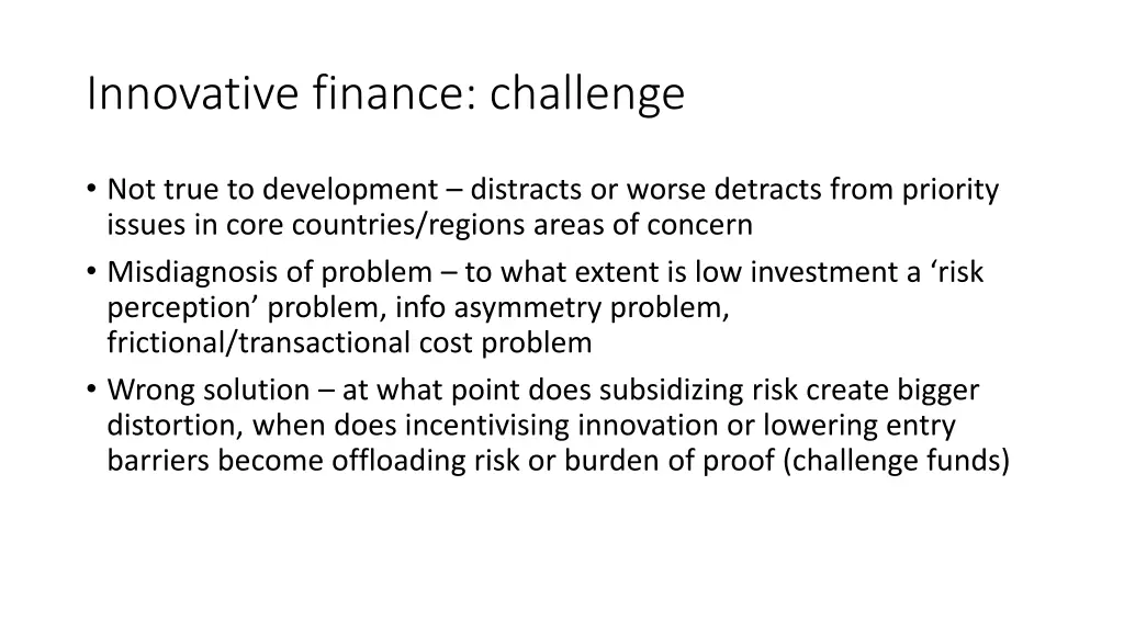 innovative finance challenge