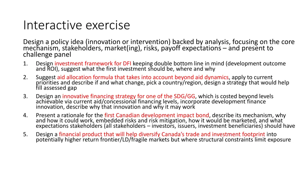 interactive exercise