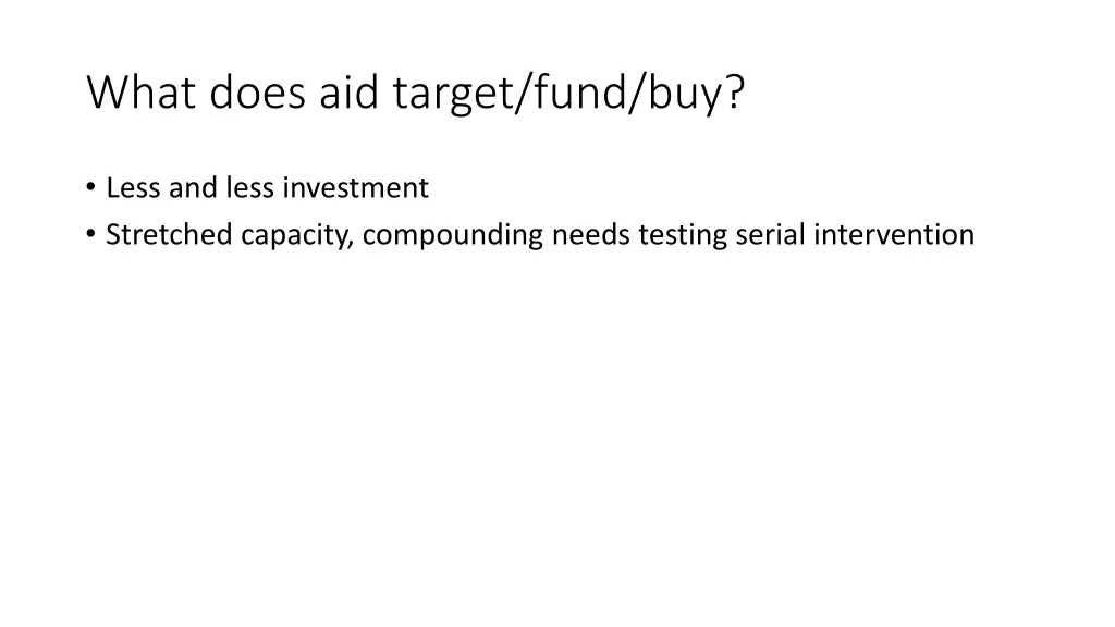 what does aid target fund buy 1