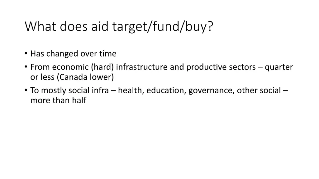 what does aid target fund buy