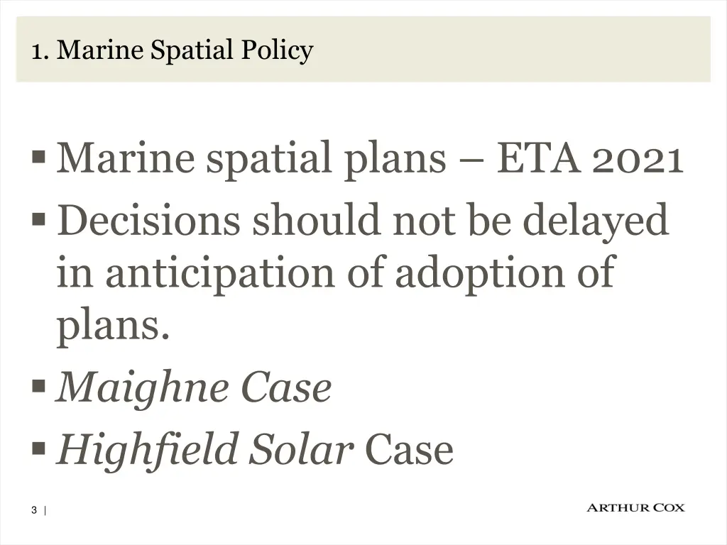 1 marine spatial policy