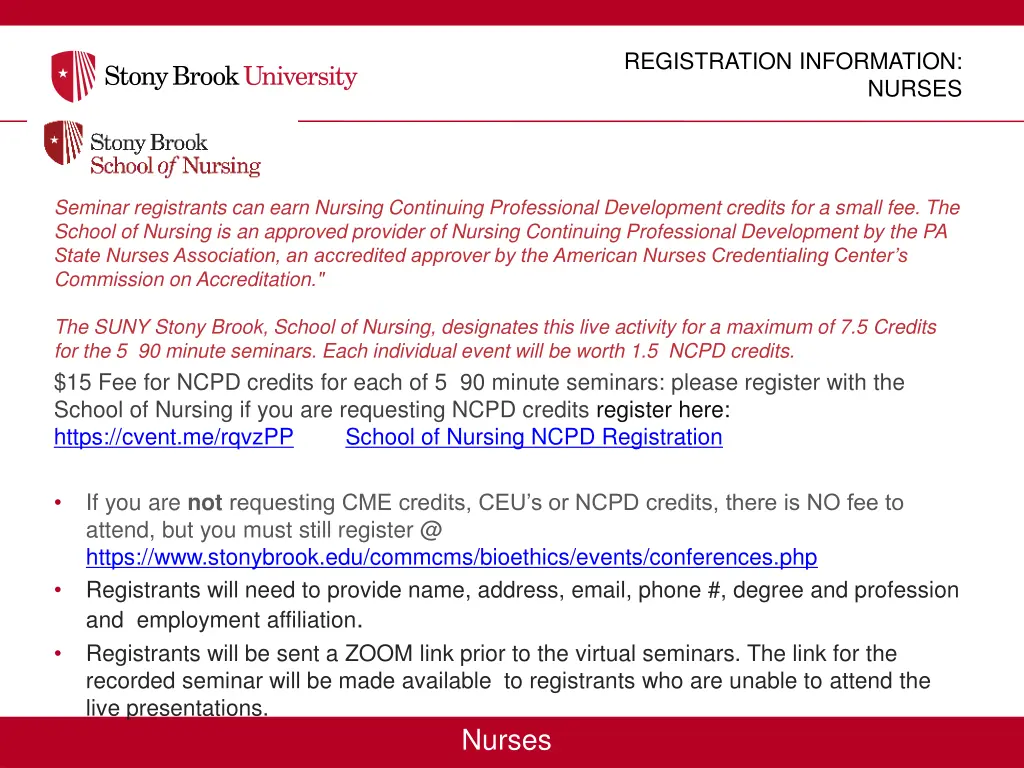 registration information