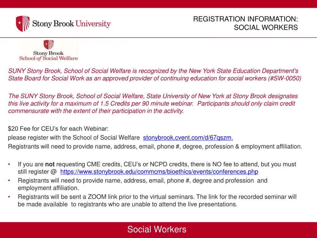 registration information social workers