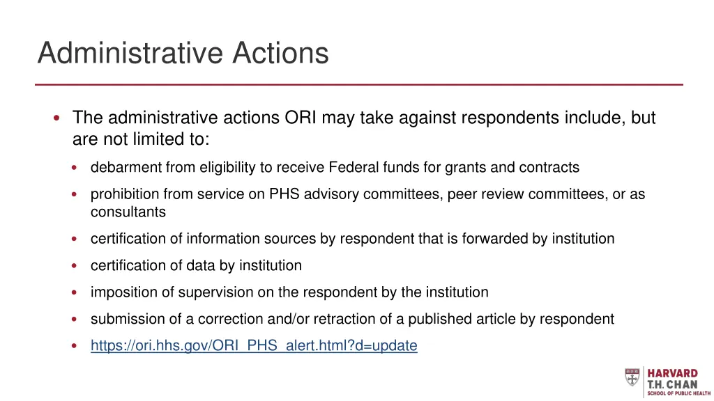 administrative actions