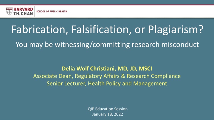 fabrication falsification or plagiarism