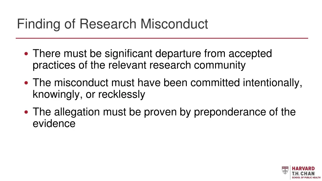 finding of research misconduct