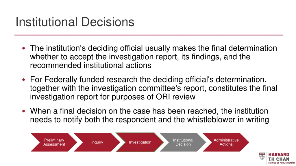 institutional decisions