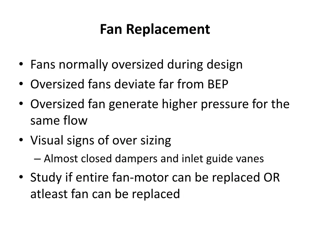 fan replacement