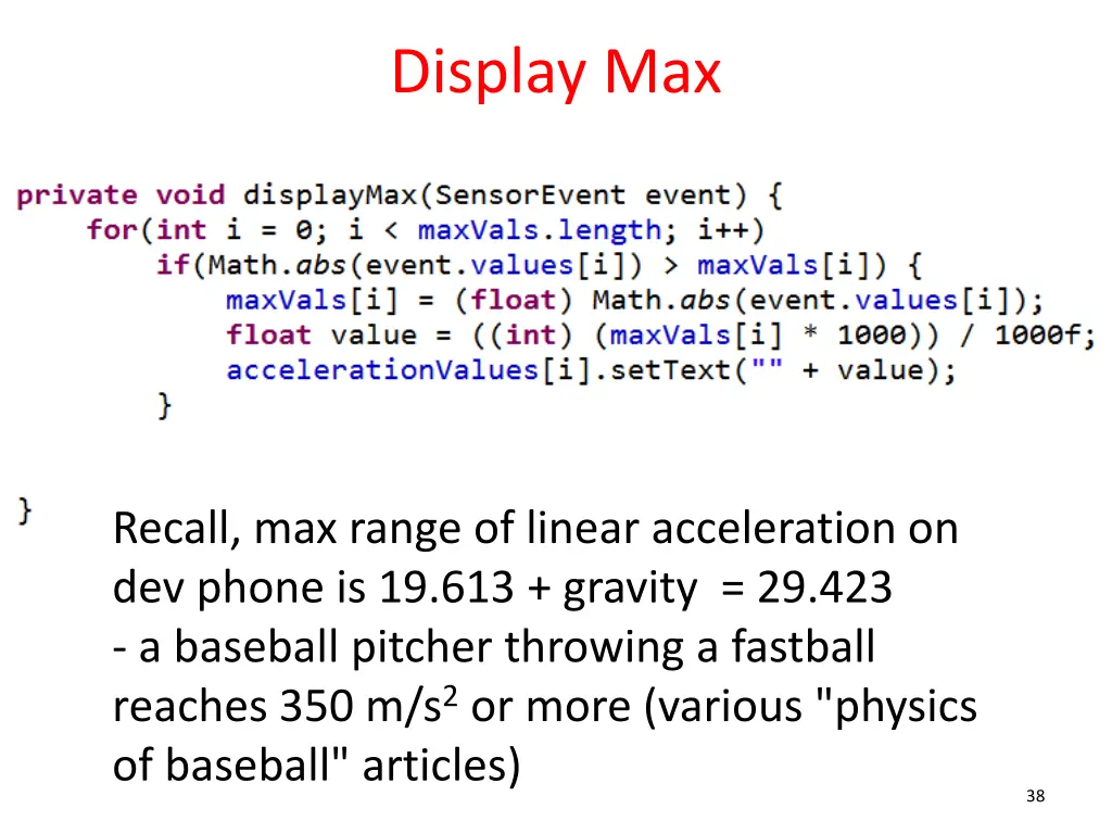 display max