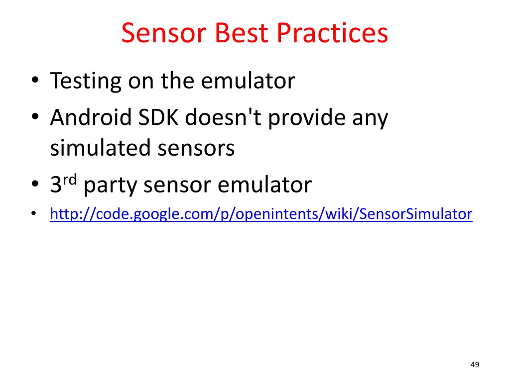 sensor best practices 1