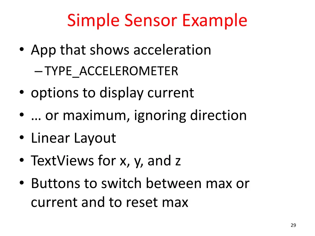 simple sensor example