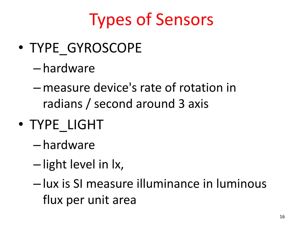 types of sensors 5