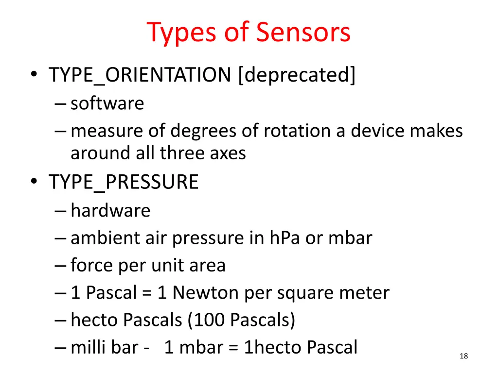 types of sensors 7