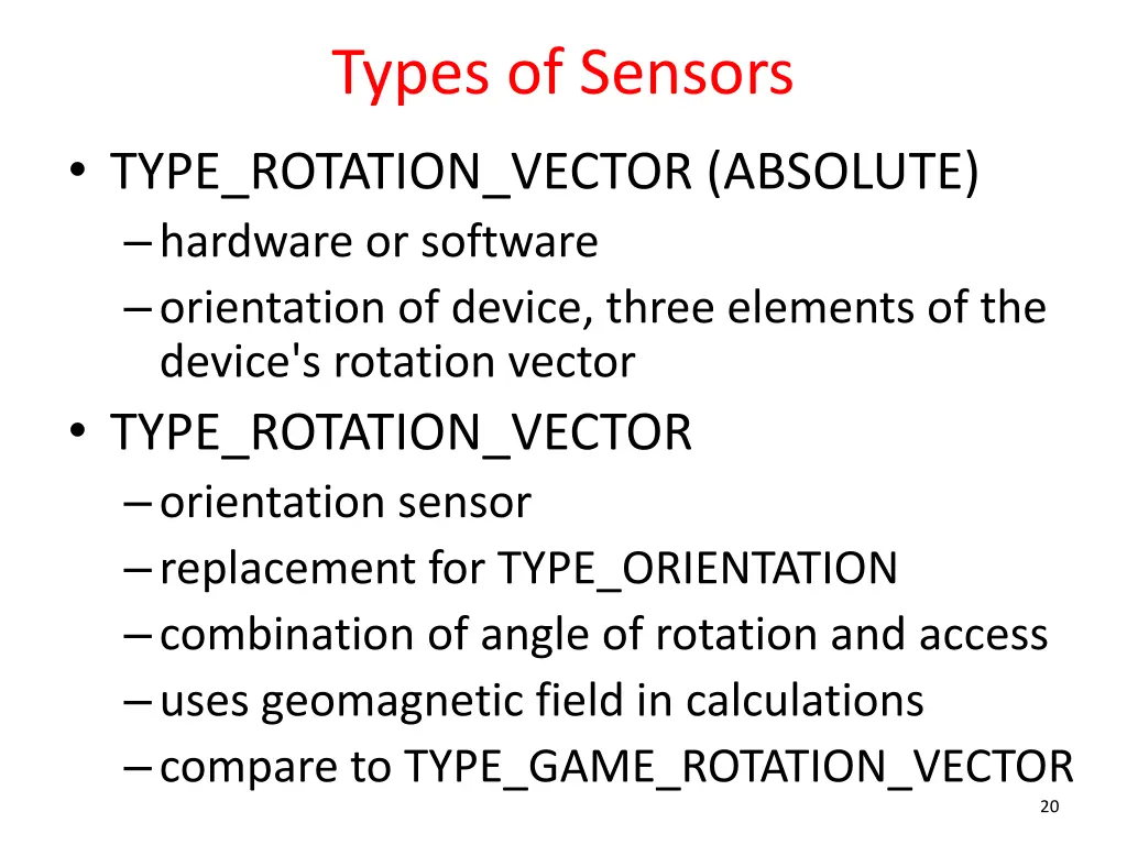types of sensors 9