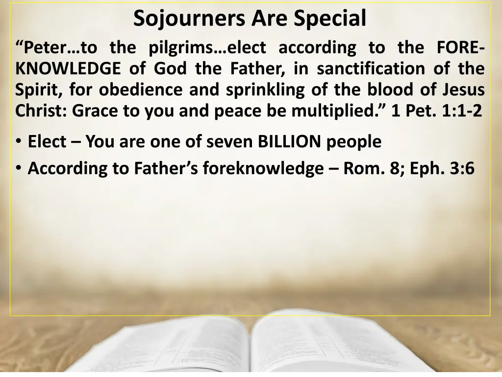sojourners are special 3