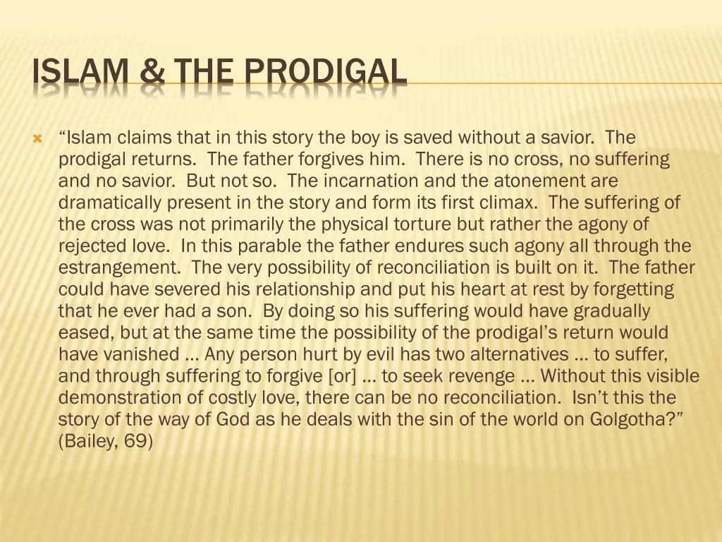 islam the prodigal