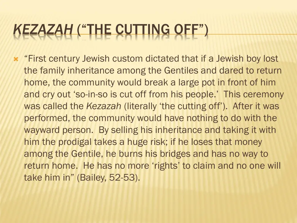 kezazah the cutting off