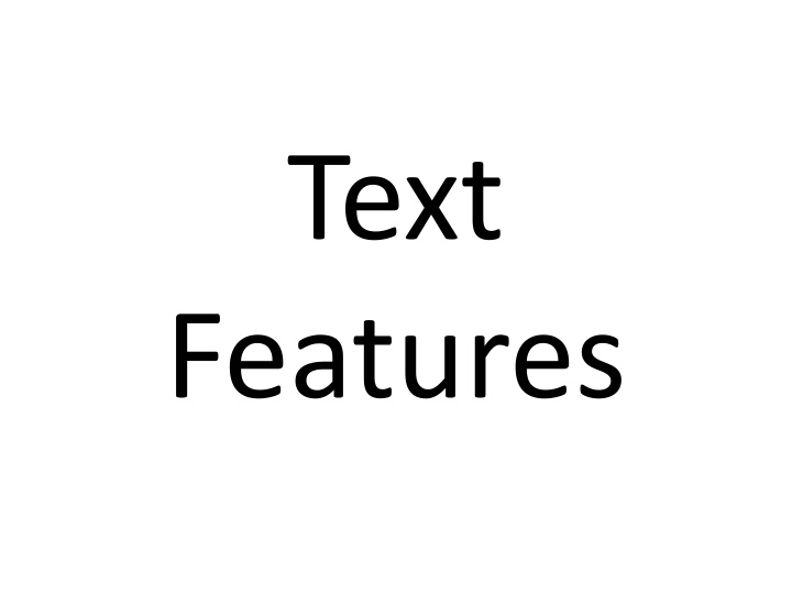 text features