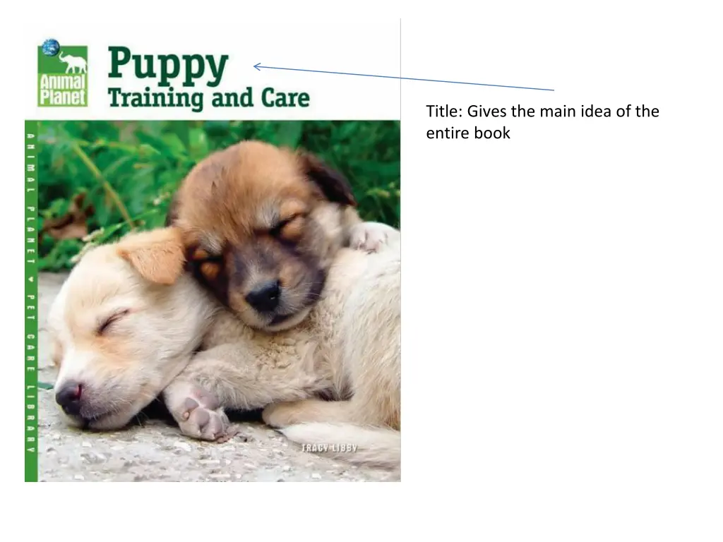 title gives the main idea of the entire book