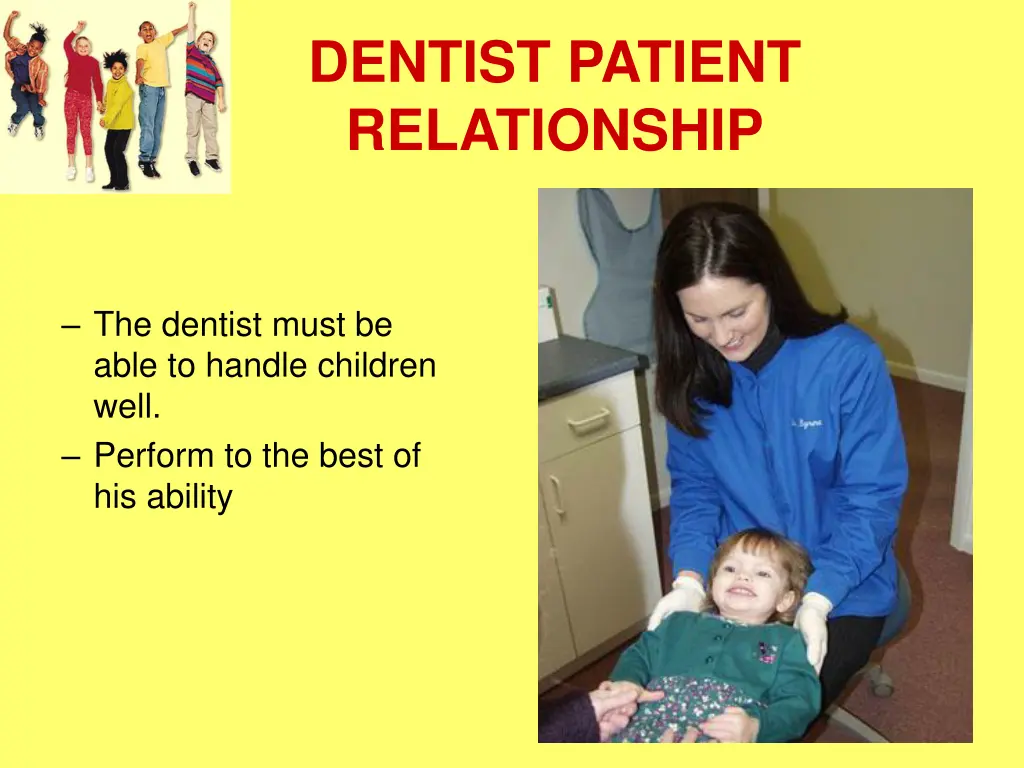 dentist patient relationship