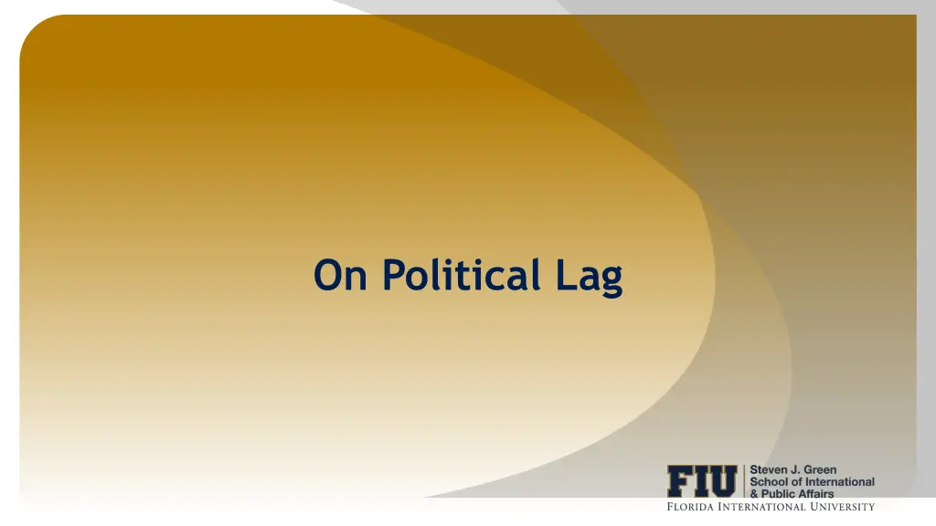 on political lag