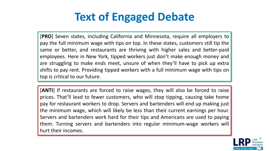 text of engaged debate