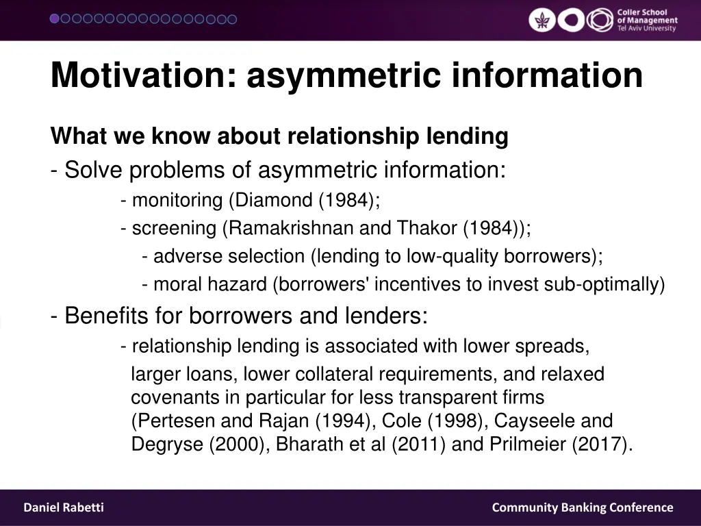 motivation asymmetric information
