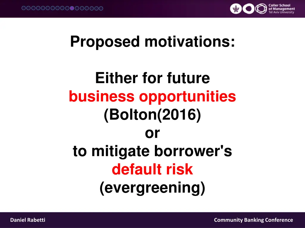 proposed motivations